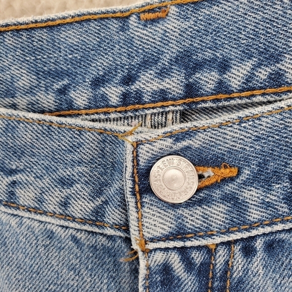 Vtg Levis 550 Blue Jean 16 Mis L 33x33 Hi Rise Relaxed Tapered Western 04/00 USA - Picture 10 of 16